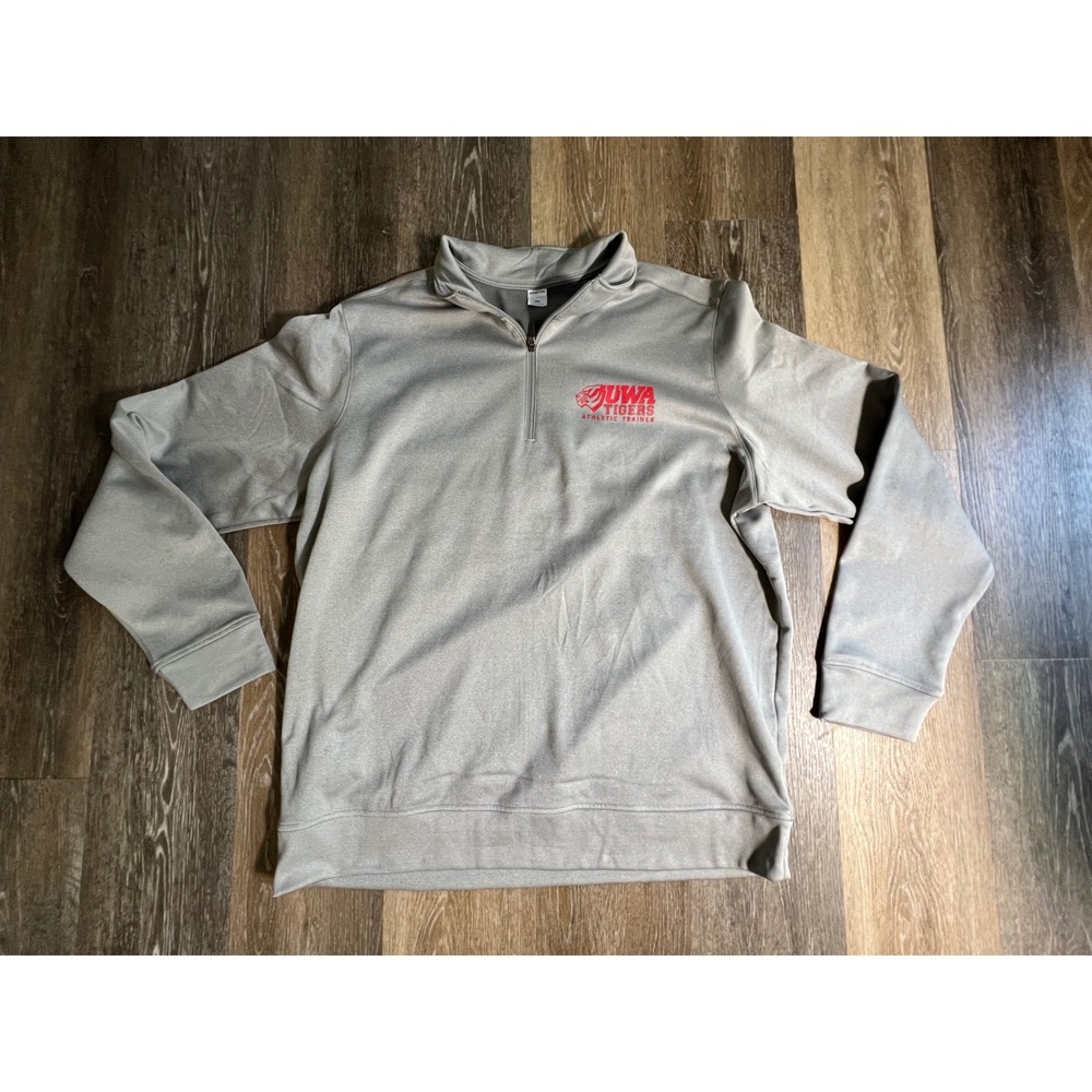 Sport-Tek Quarter Zip Pullover Men 2XL Gray UWA Tigers Athletic Trainer